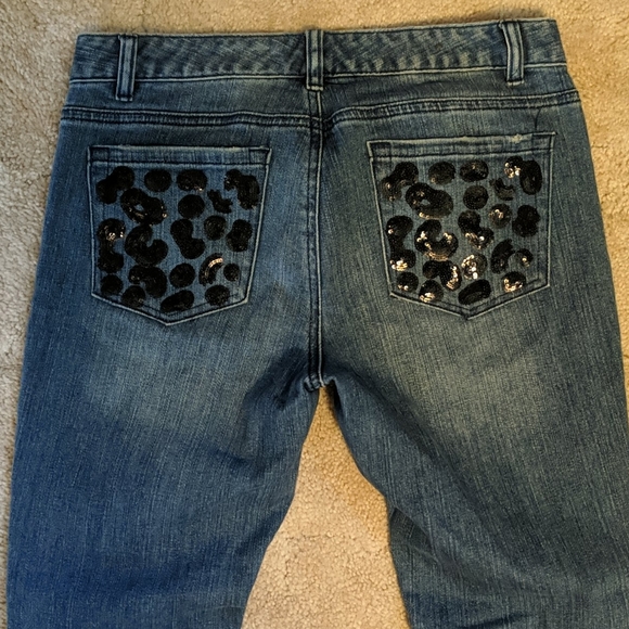Michael Kors Sequin Pocket Skinny Jeans - Picture 3 of 5